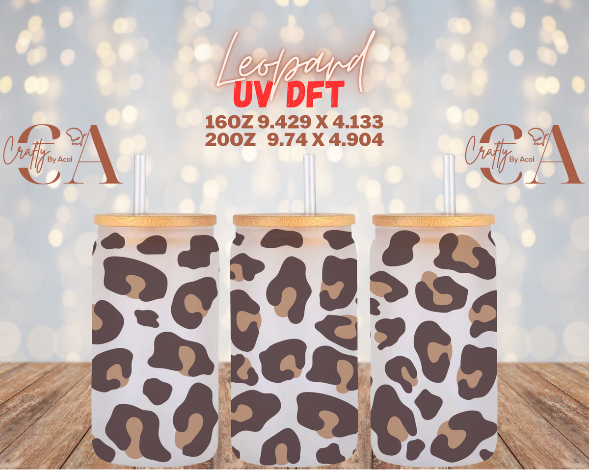  Uvdtf Cup Wraps Stickers，9sheets Leopard and Girl
