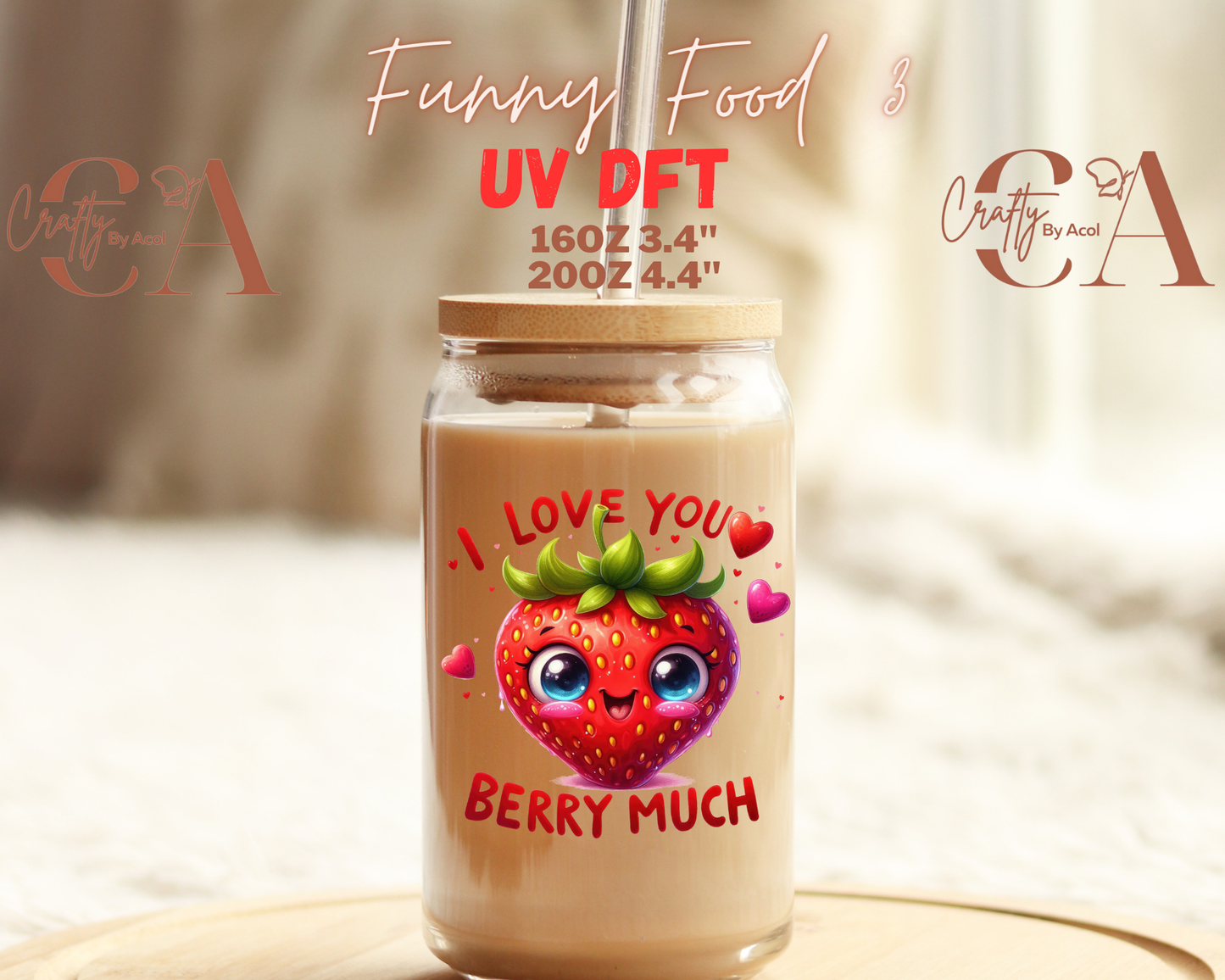 Funny Food Quotes Decal UV DFT Decal