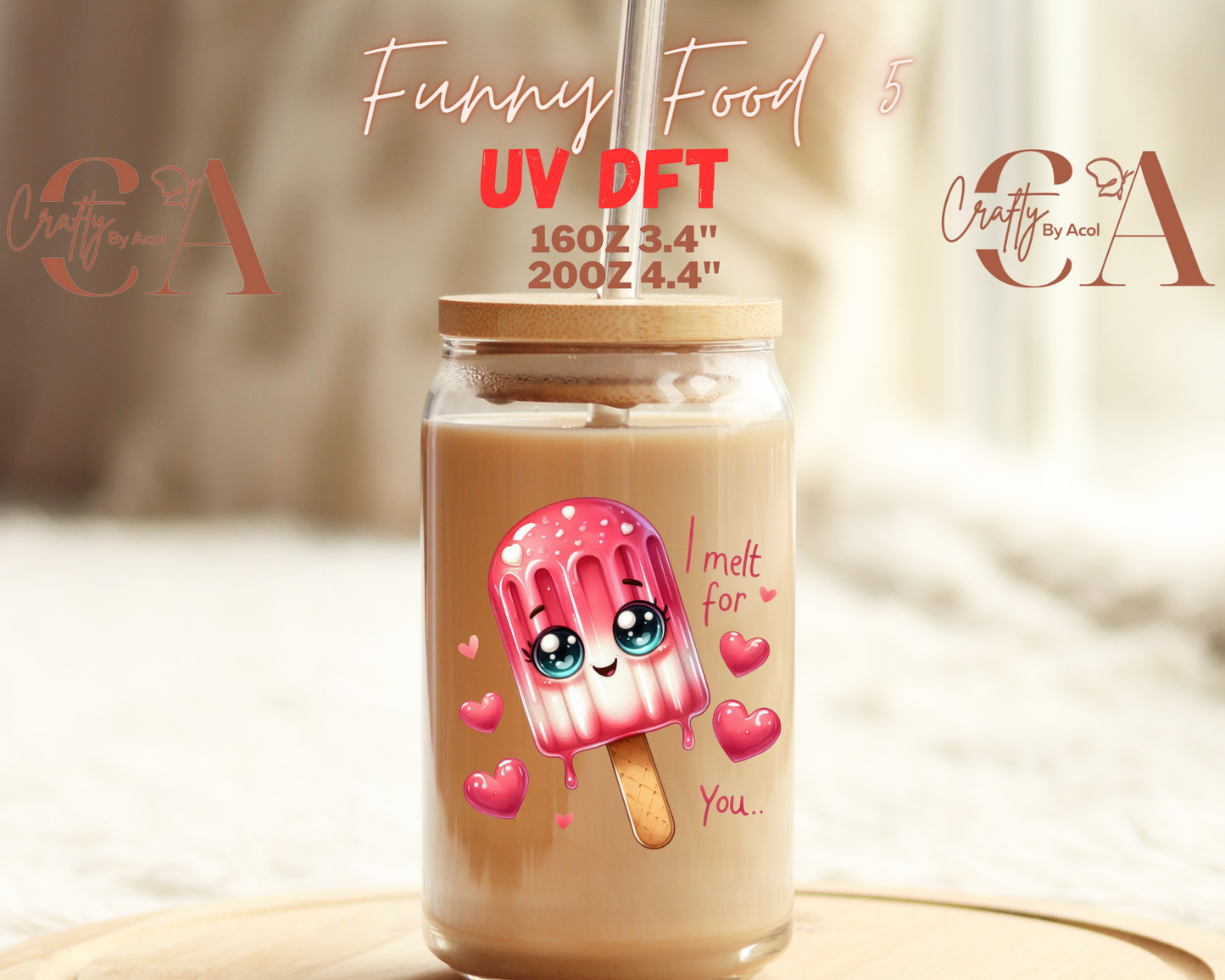Funny Food Quotes Decal UV DFT Decal