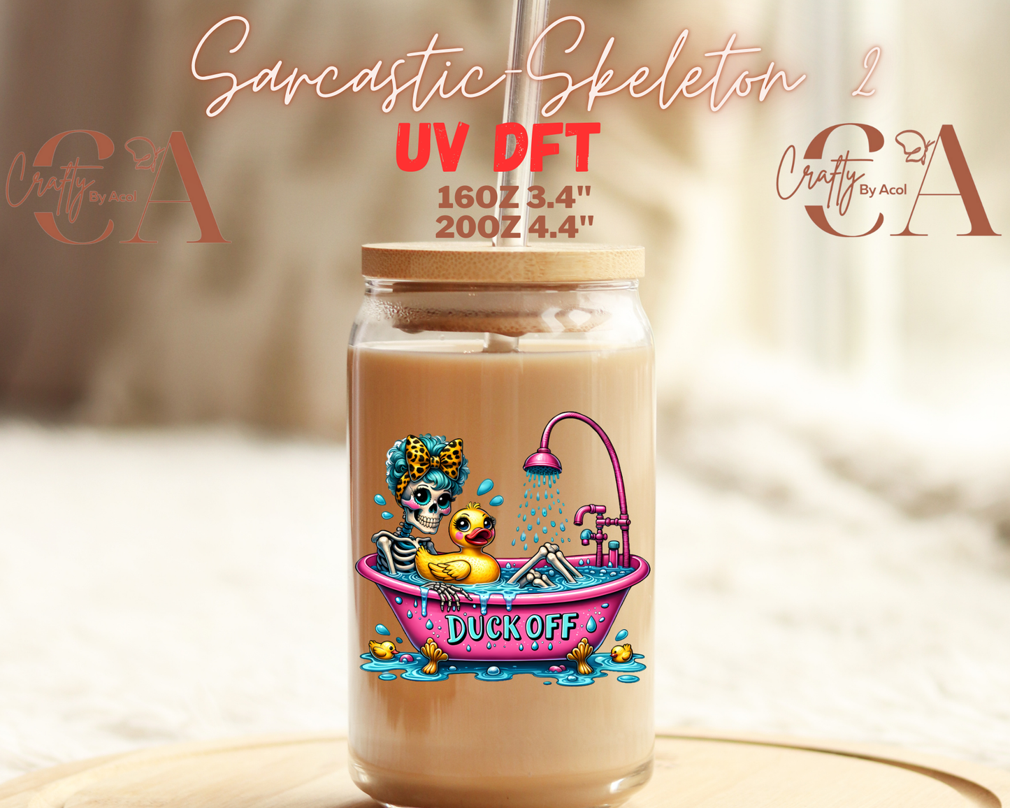 Sarcastic Skeleton UV DFT Decal