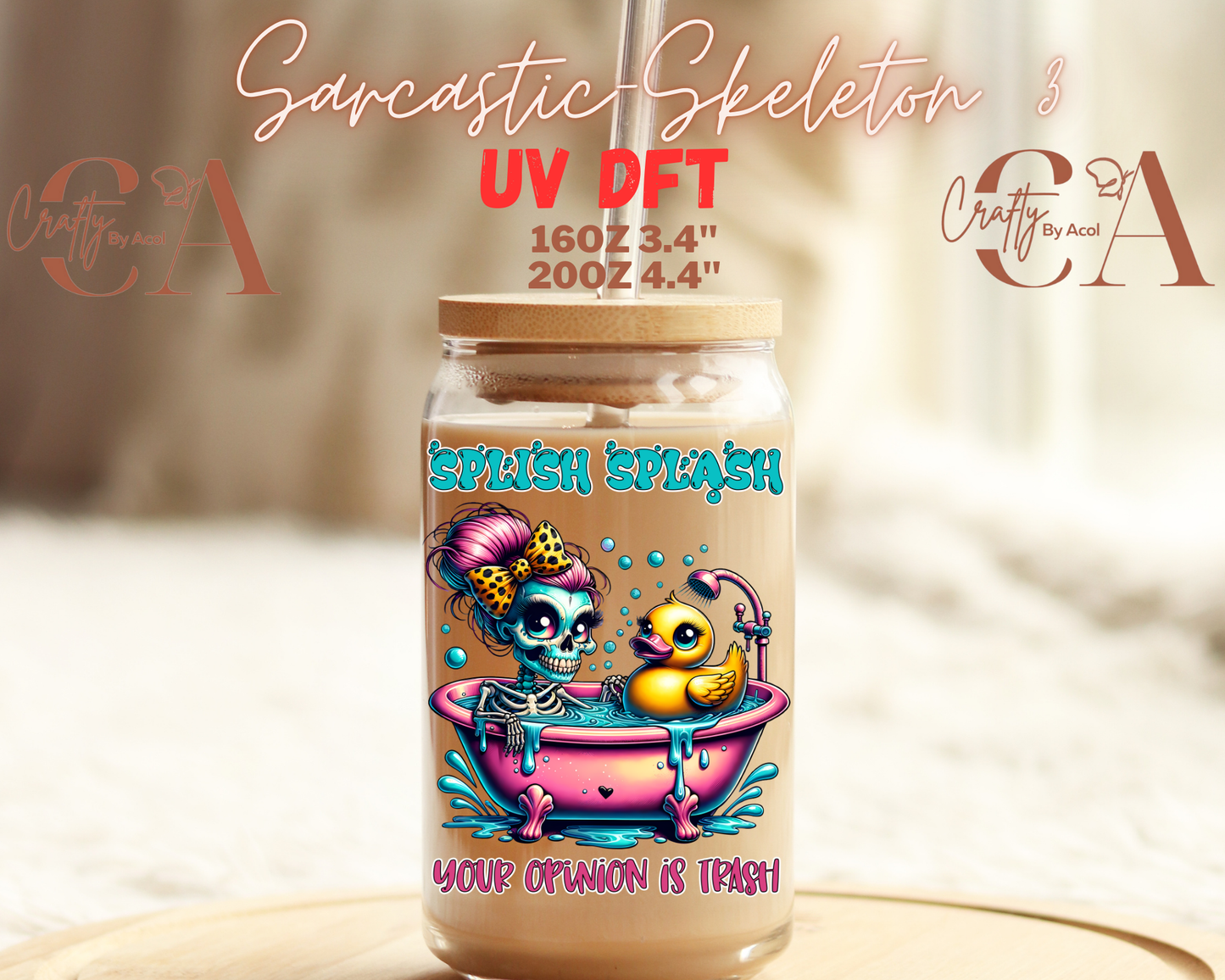 Sarcastic Skeleton UV DFT Decal