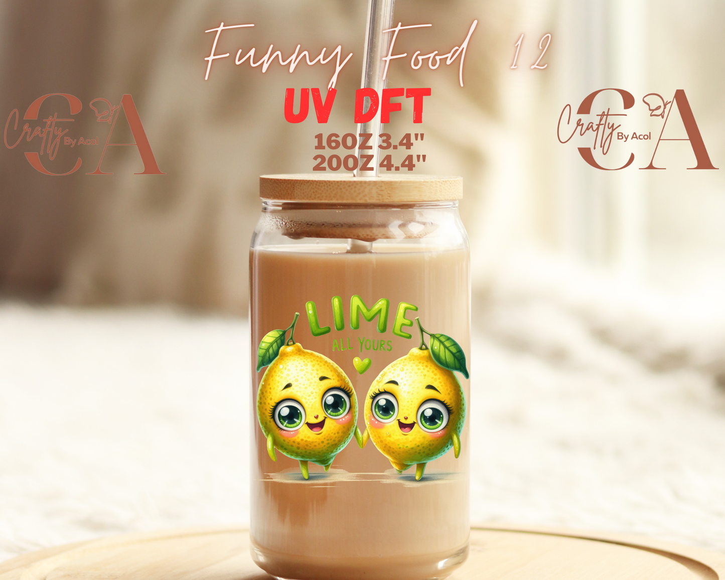 Funny Food Quotes Decal UV DFT Decal