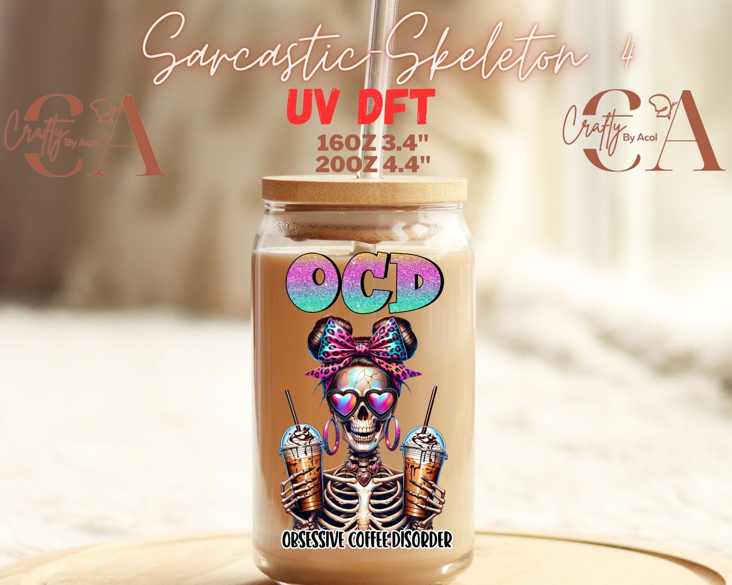Sarcastic Skeleton UV DFT Decal