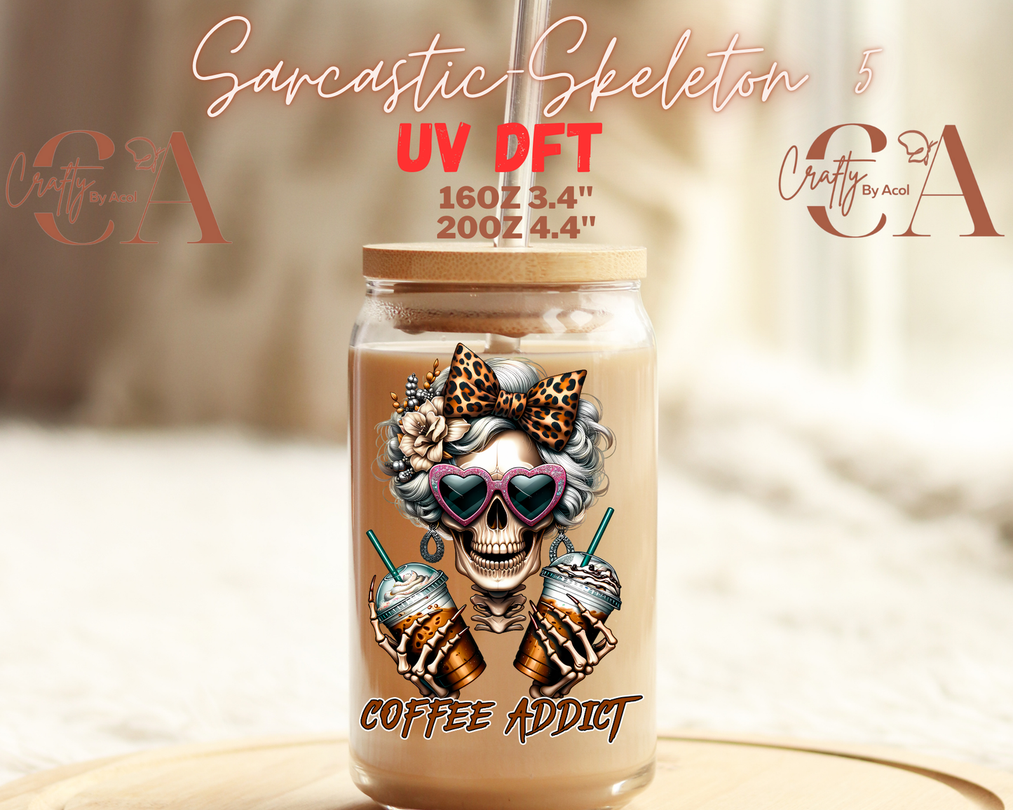 Sarcastic Skeleton UV DFT Decal