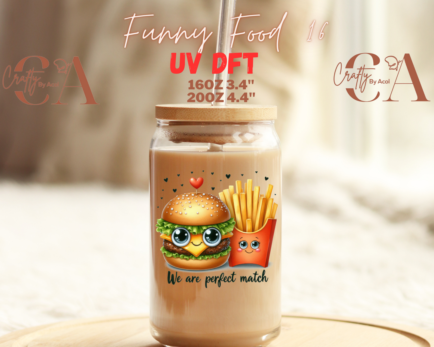 Funny Food Quotes Decal UV DFT Decal