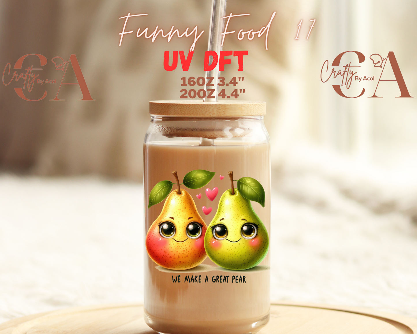 Funny Food Quotes Decal UV DFT Decal