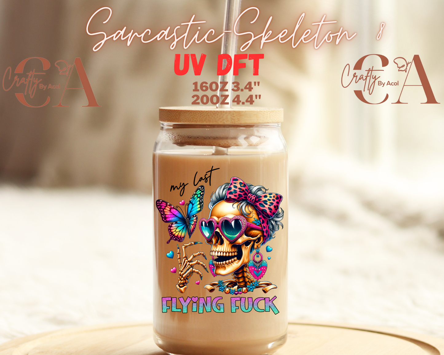Sarcastic Skeleton UV DFT Decal