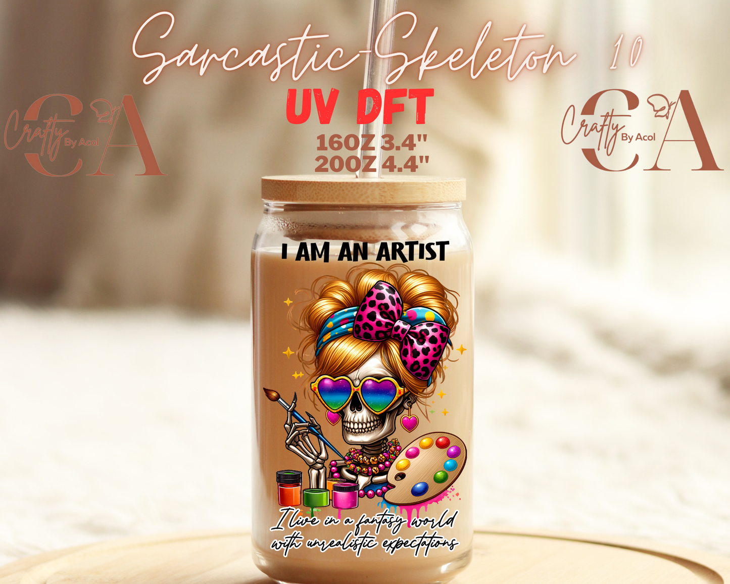 Sarcastic Skeleton UV DFT Decal