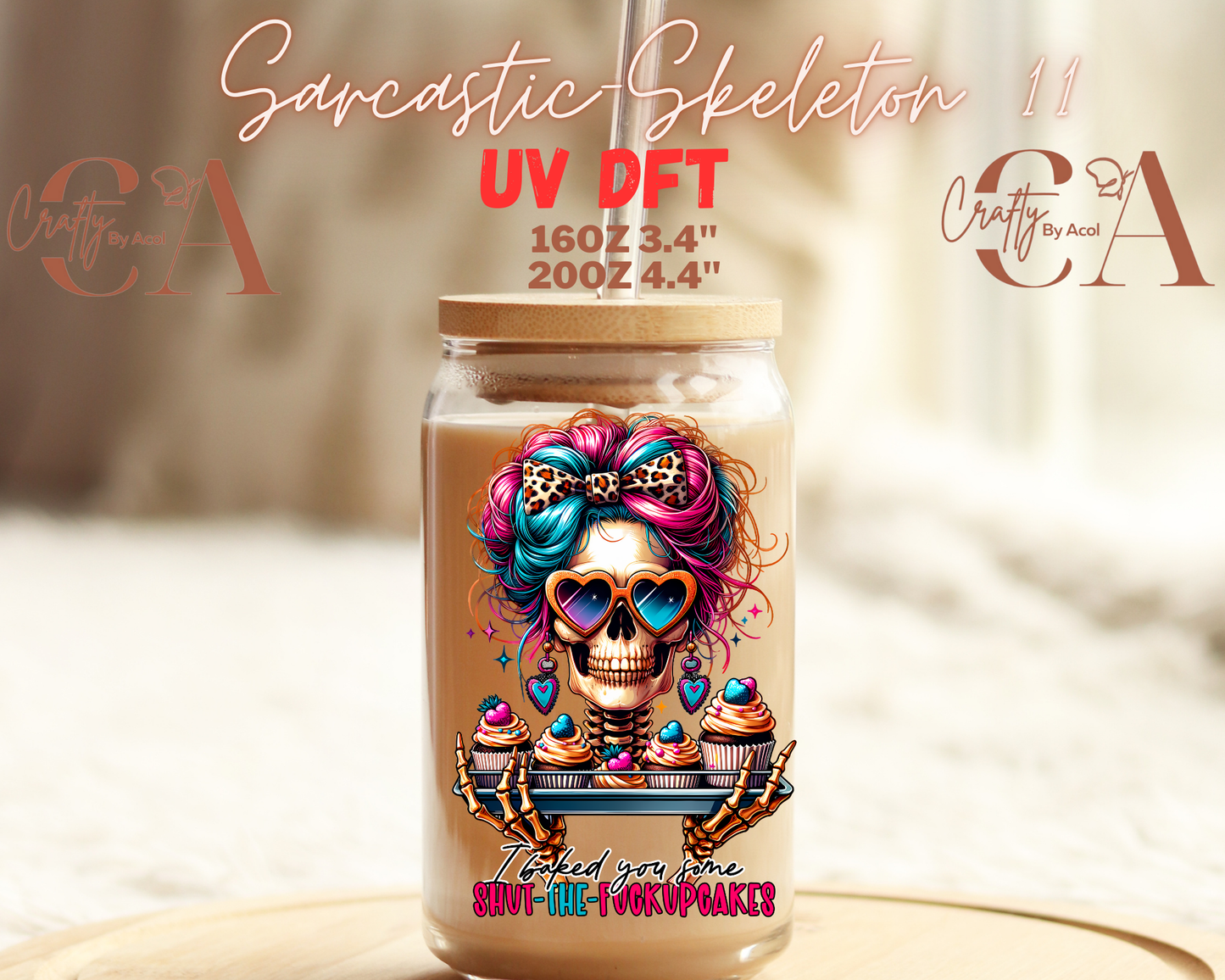 Sarcastic Skeleton UV DFT Decal