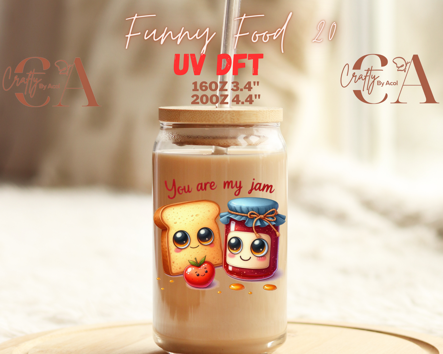 Funny Food Quotes Decal UV DFT Decal