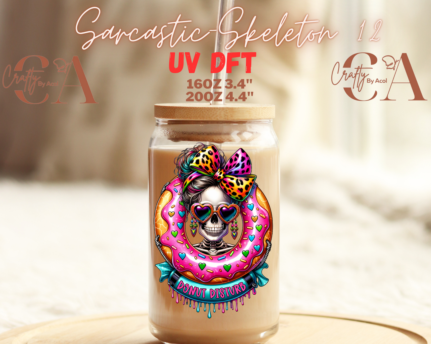 Sarcastic Skeleton UV DFT Decal