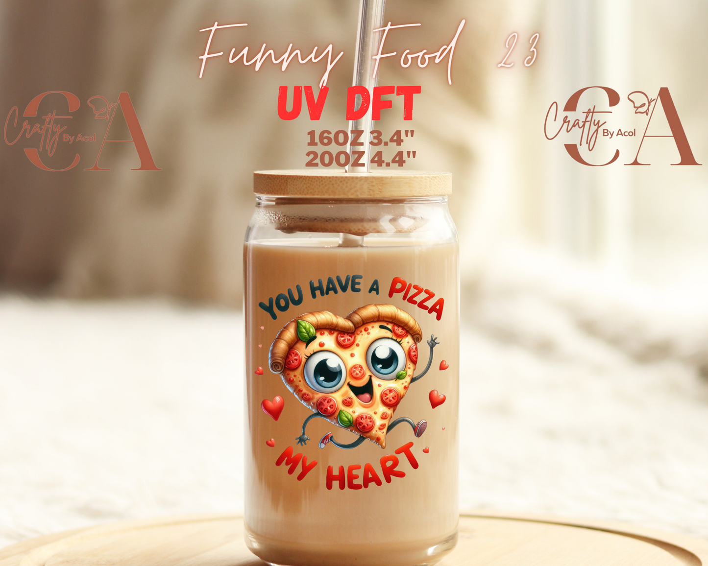Funny Food Quotes Decal UV DFT Decal