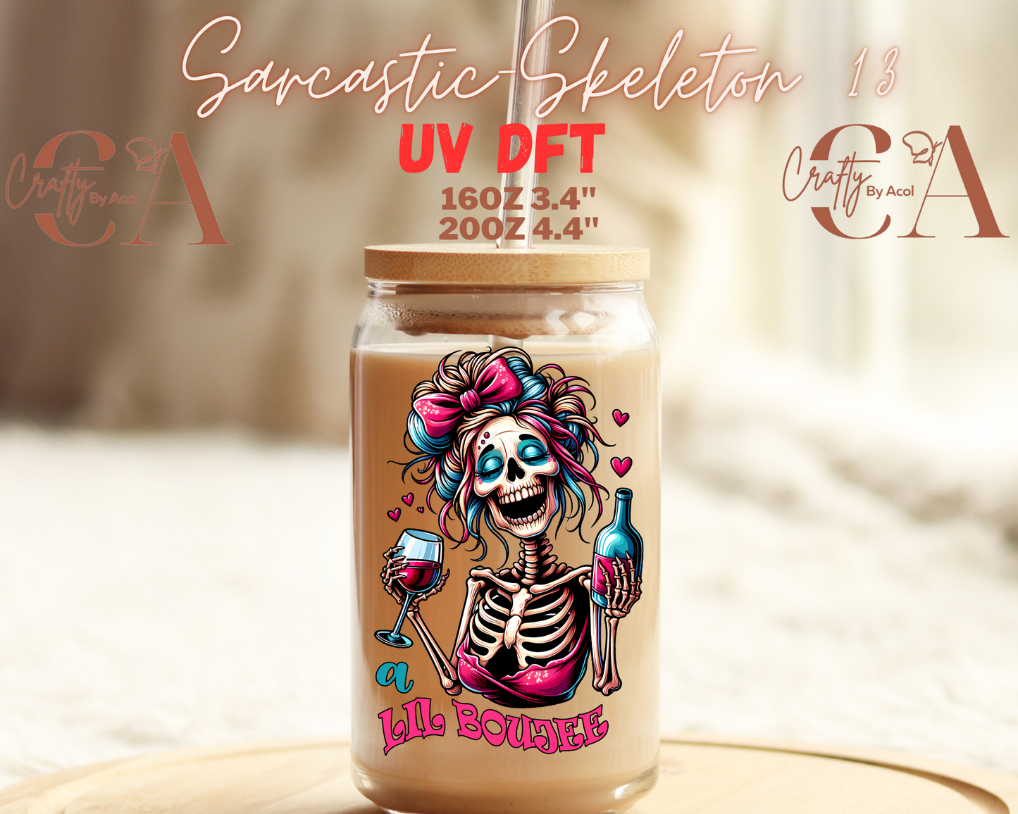 Sarcastic Skeleton UV DFT Decal