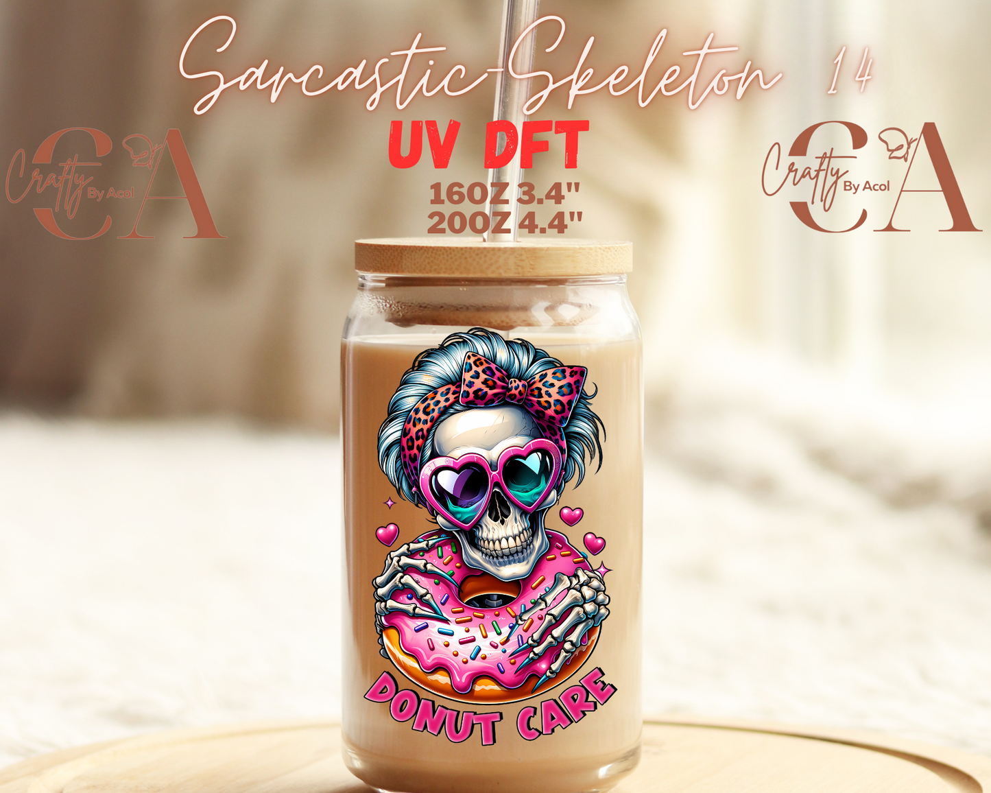Sarcastic Skeleton UV DFT Decal