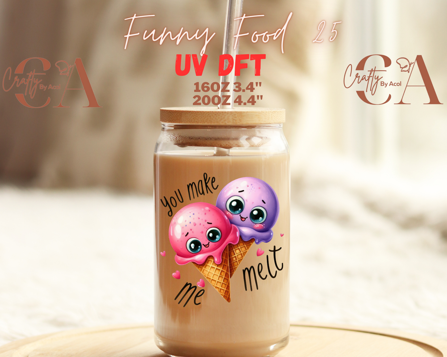 Funny Food Quotes Decal UV DFT Decal
