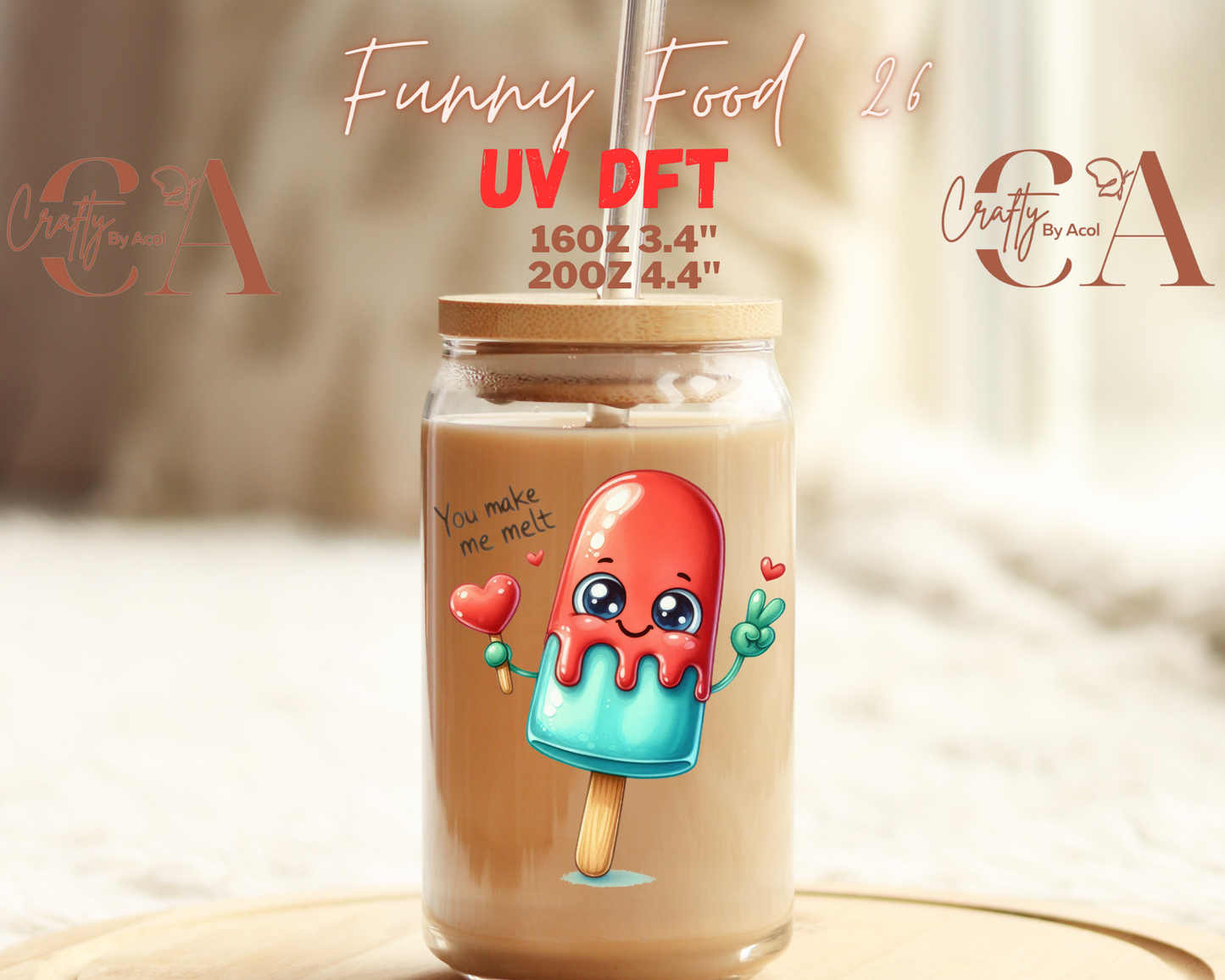 Funny Food Quotes Decal UV DFT Decal