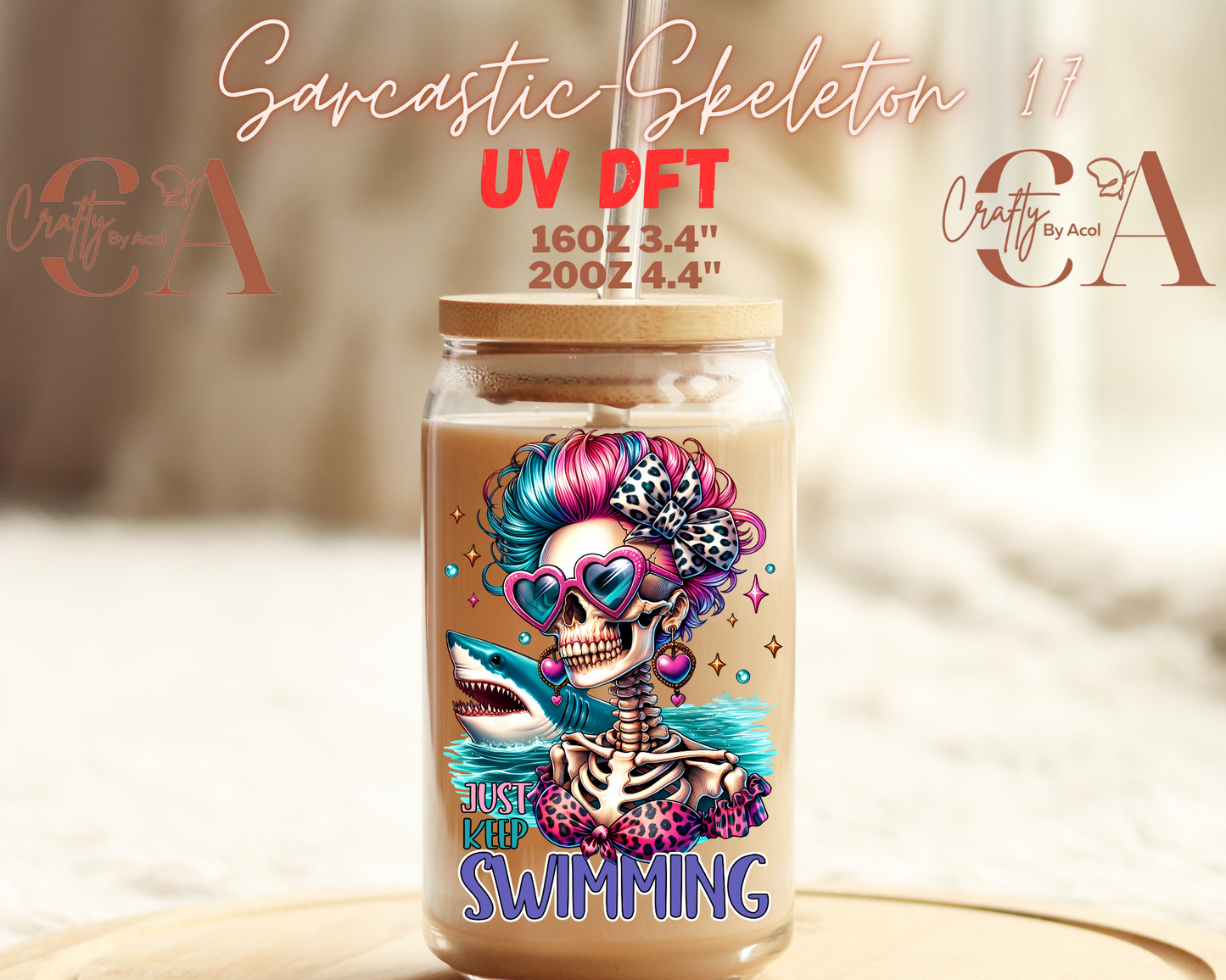 Sarcastic Skeleton UV DFT Decal