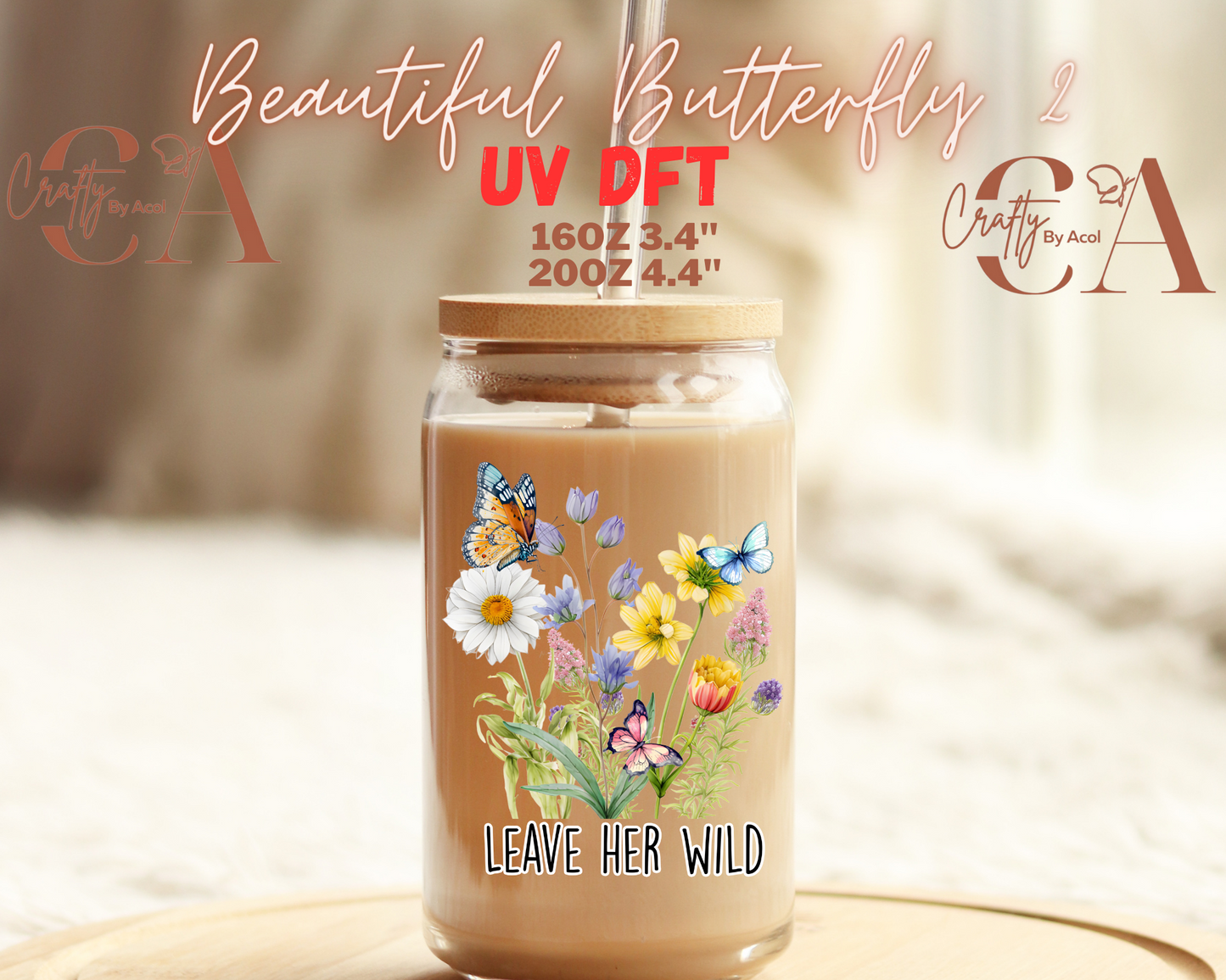 Beautiful Butterfly UV DFT Decal