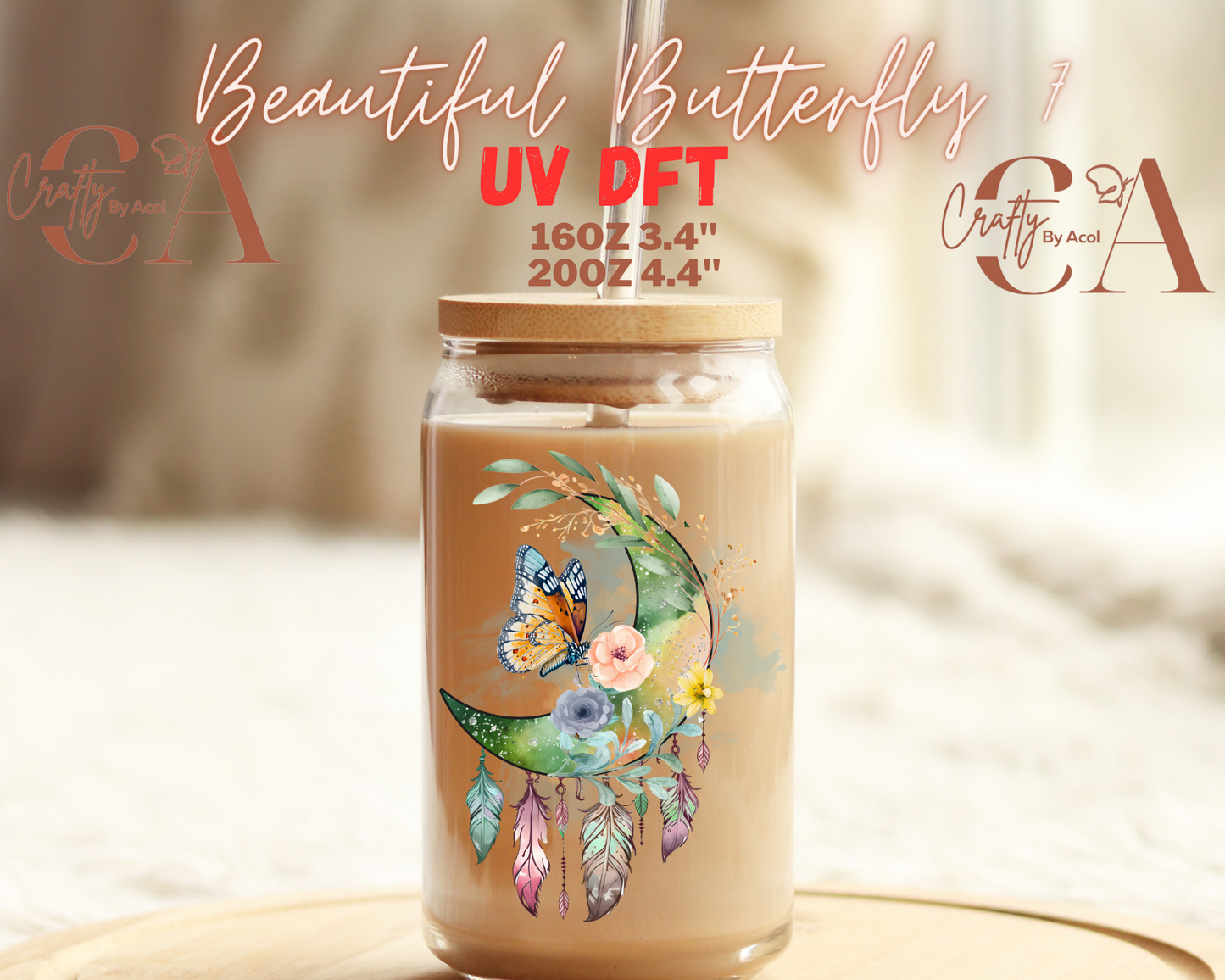 Beautiful Butterfly UV DFT Decal