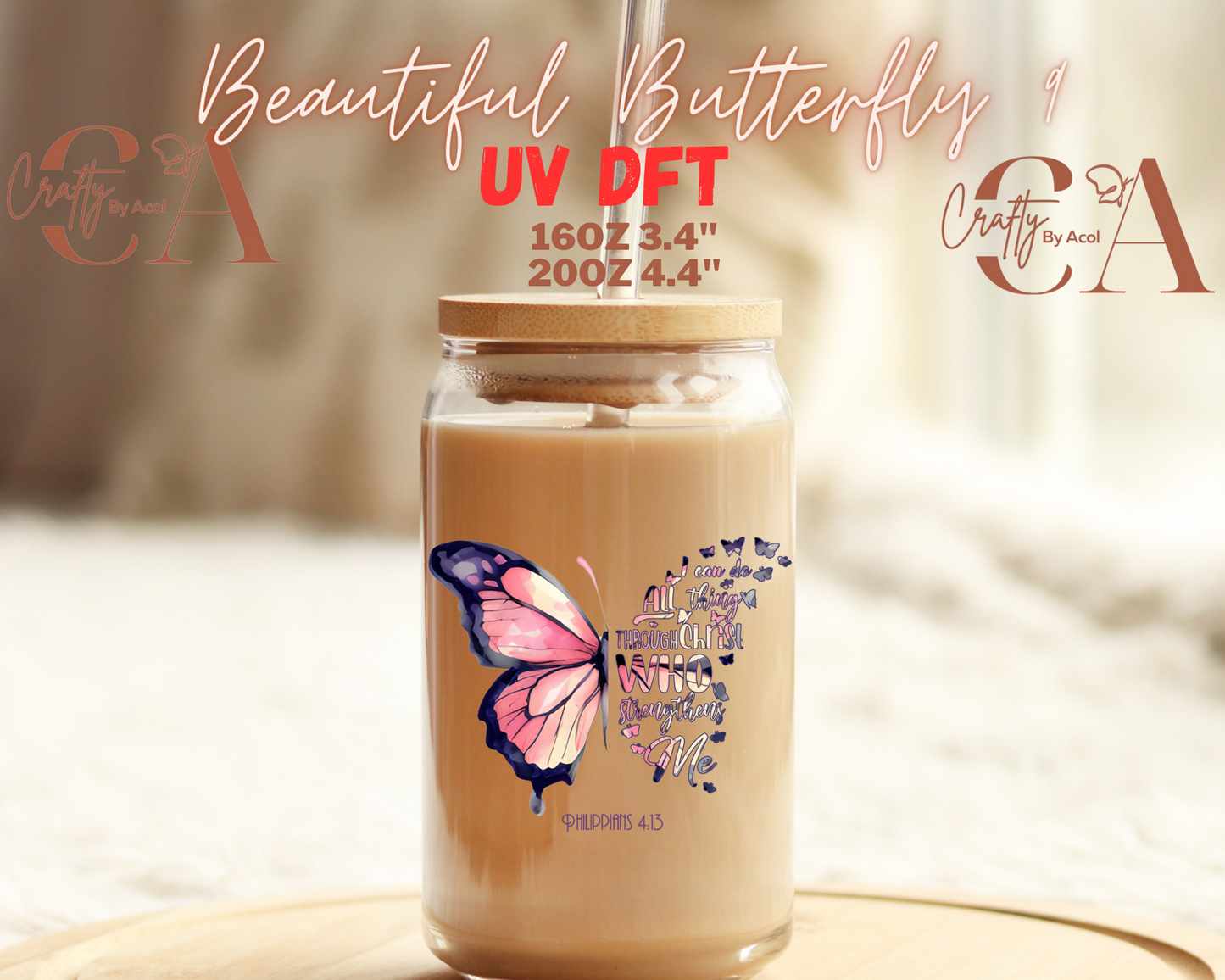 Beautiful Butterfly UV DFT Decal
