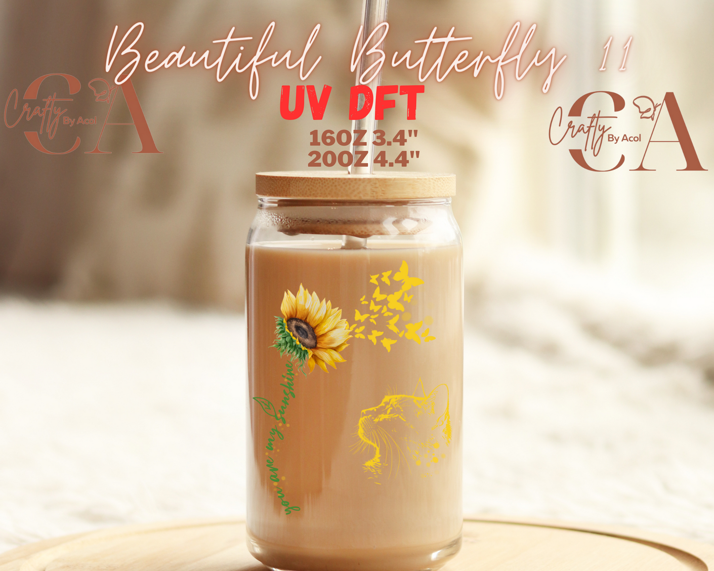 Beautiful Butterfly UV DFT Decal