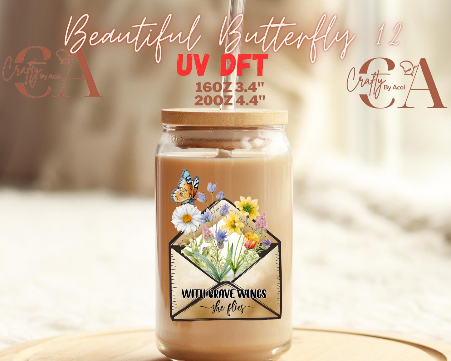 Beautiful Butterfly UV DFT Decal