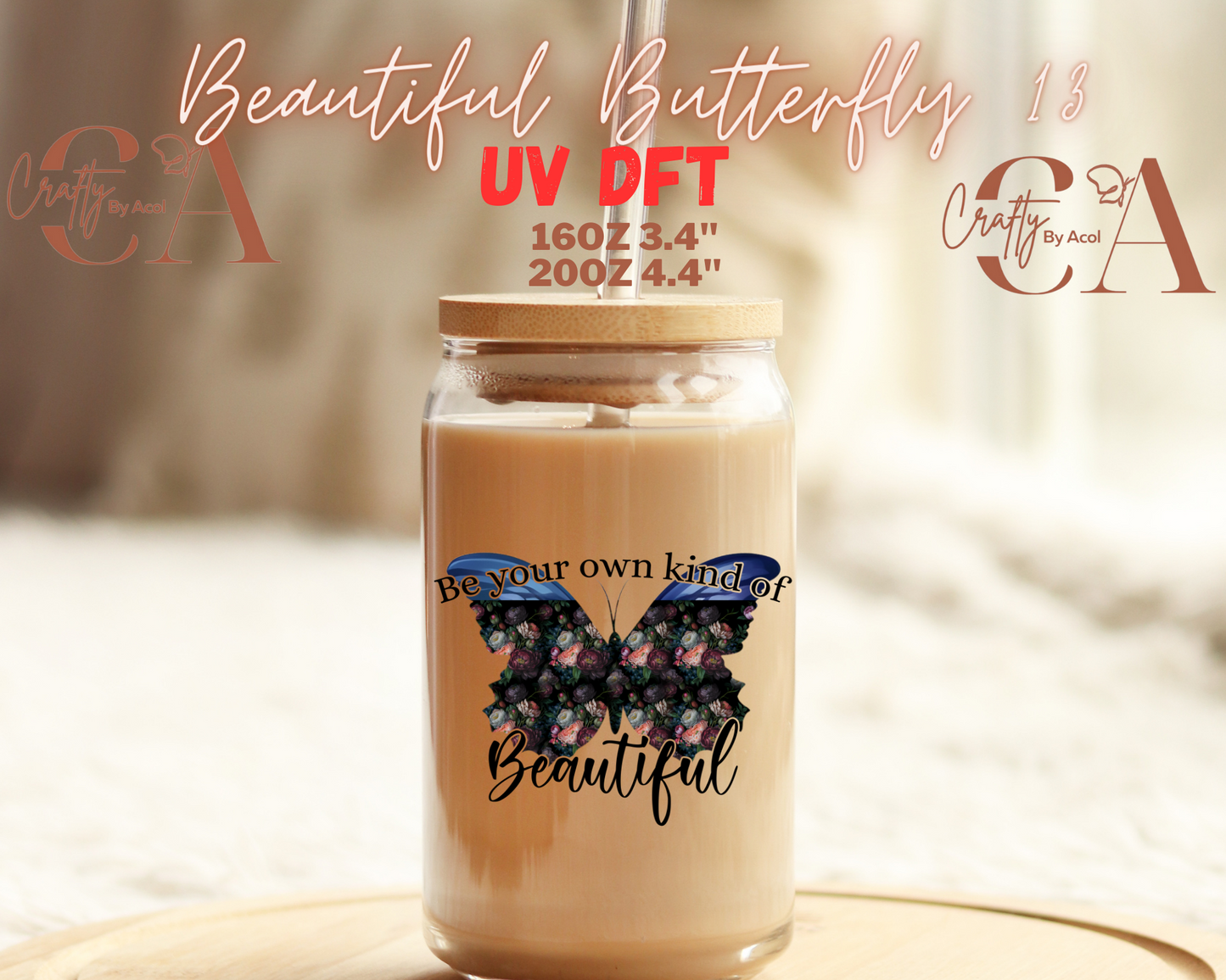 Beautiful Butterfly UV DFT Decal