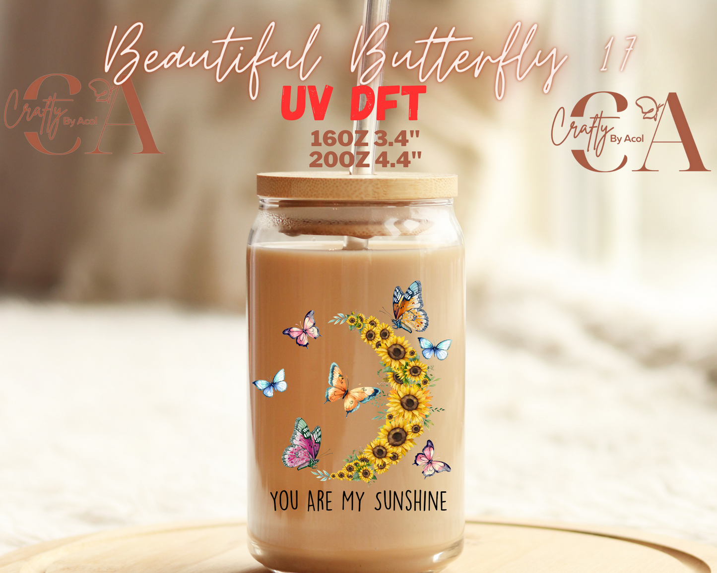 Beautiful Butterfly UV DFT Decal