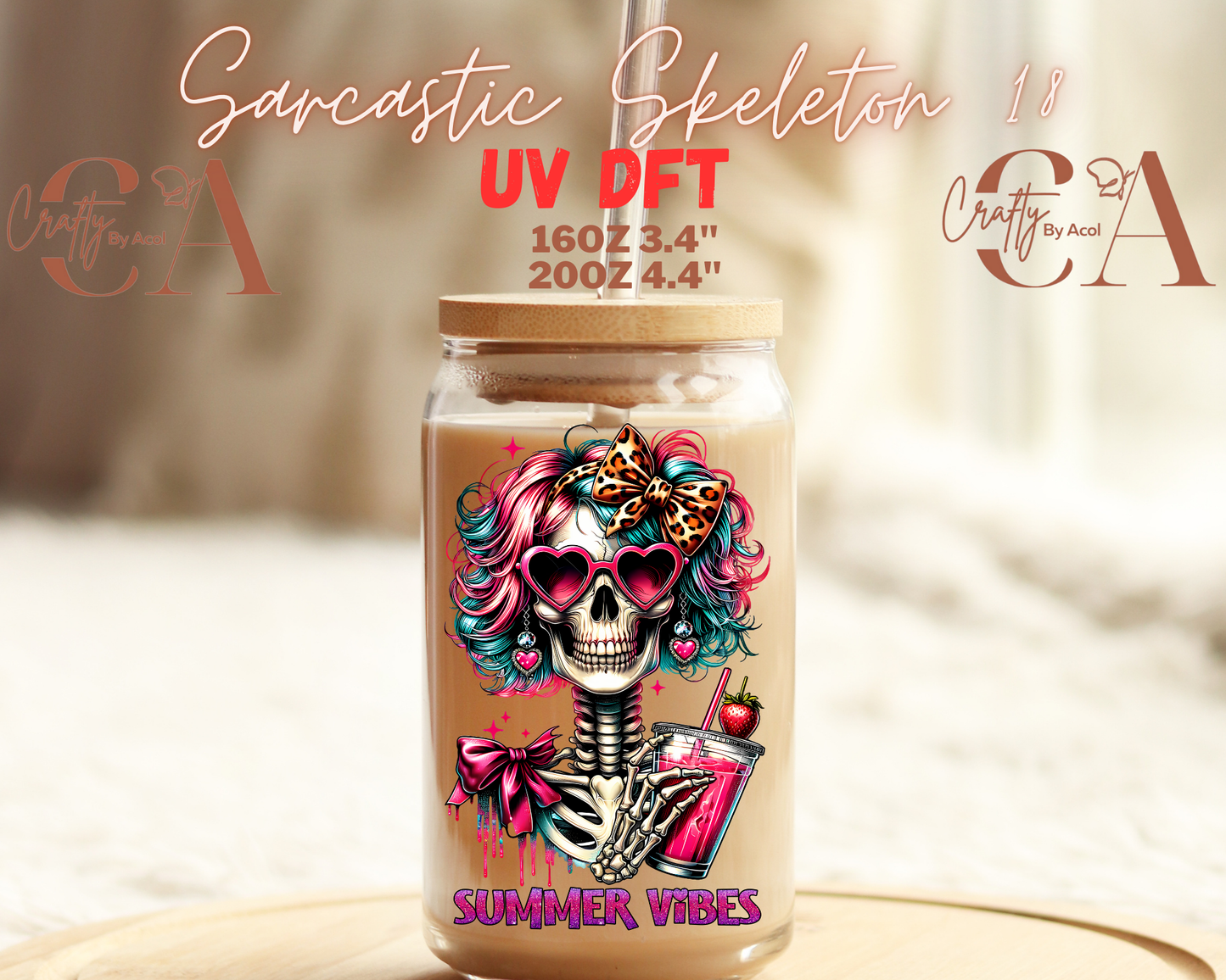 Sarcastic Skeleton UV DFT Decal