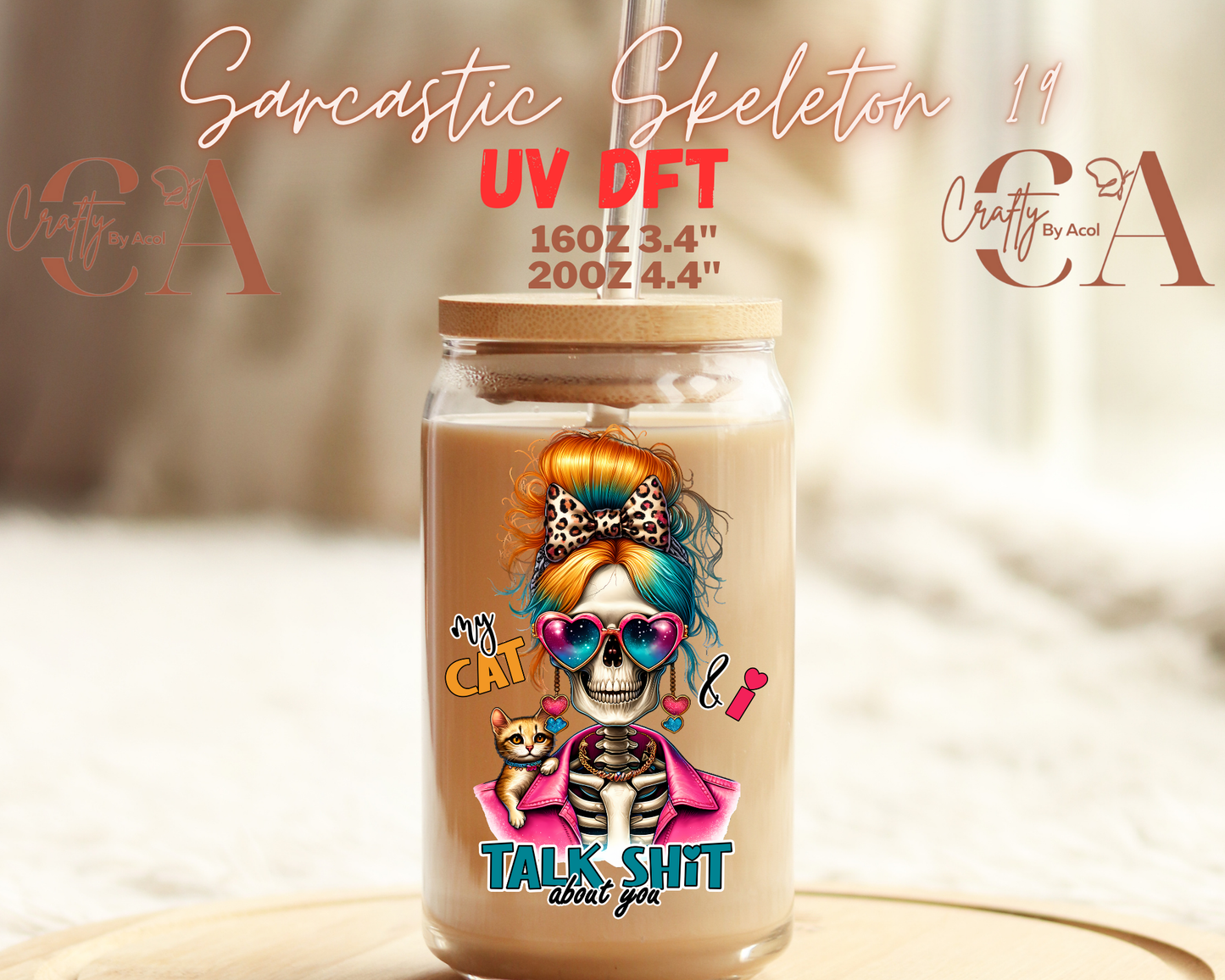 Sarcastic Skeleton UV DFT Decal