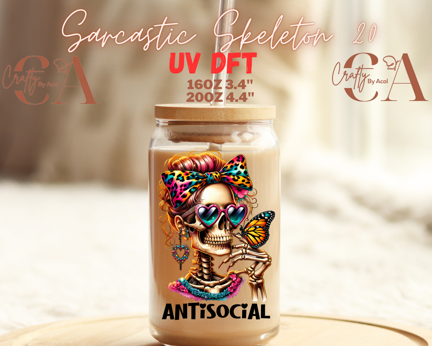 Sarcastic Skeleton UV DFT Decal
