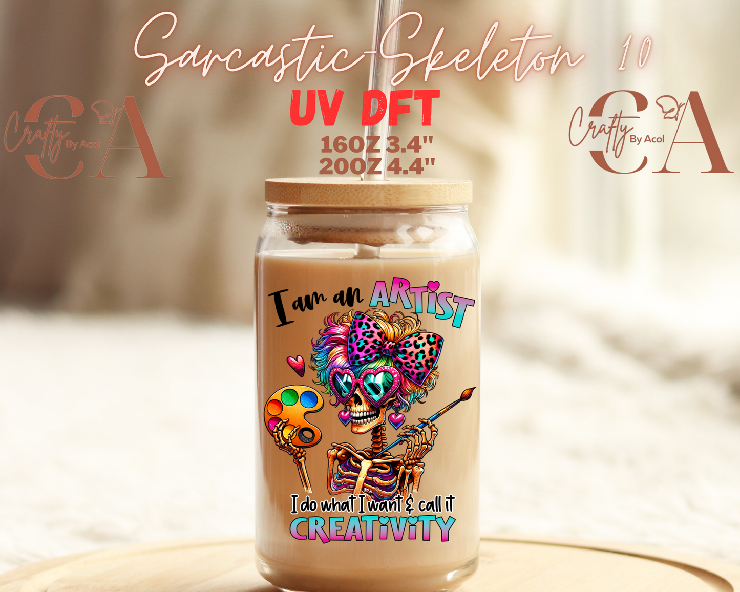 Sarcastic Skeleton UV DFT Decal