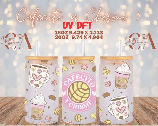 Cafecito y Chisme 1 UV DFT Cup Wrap