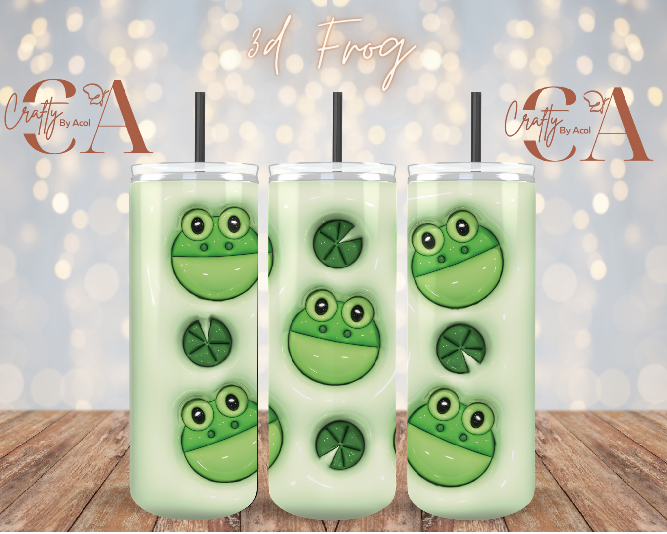 3d Frog Vinyl Can Wrap