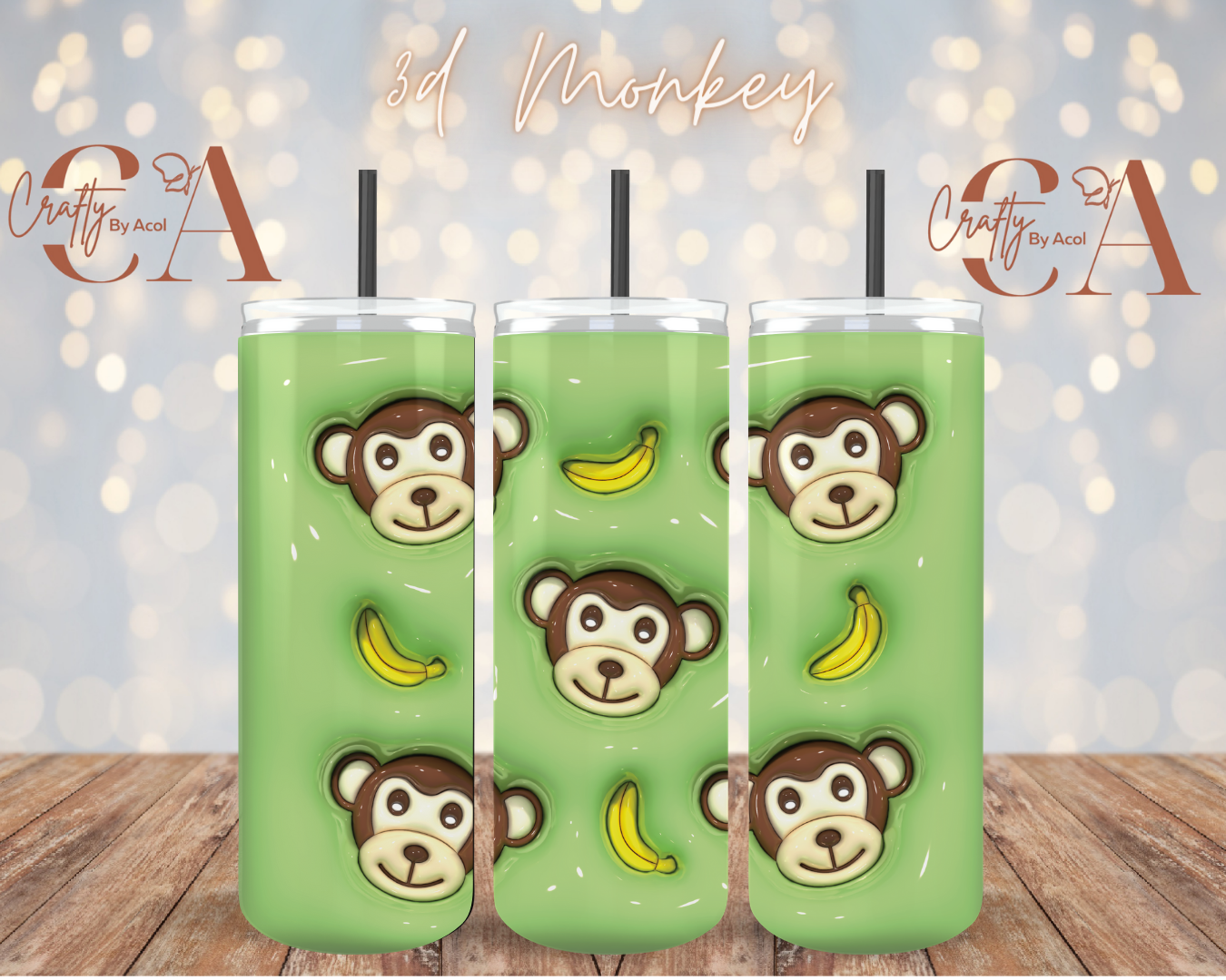 3d Monkey Vinyl Can Wrap