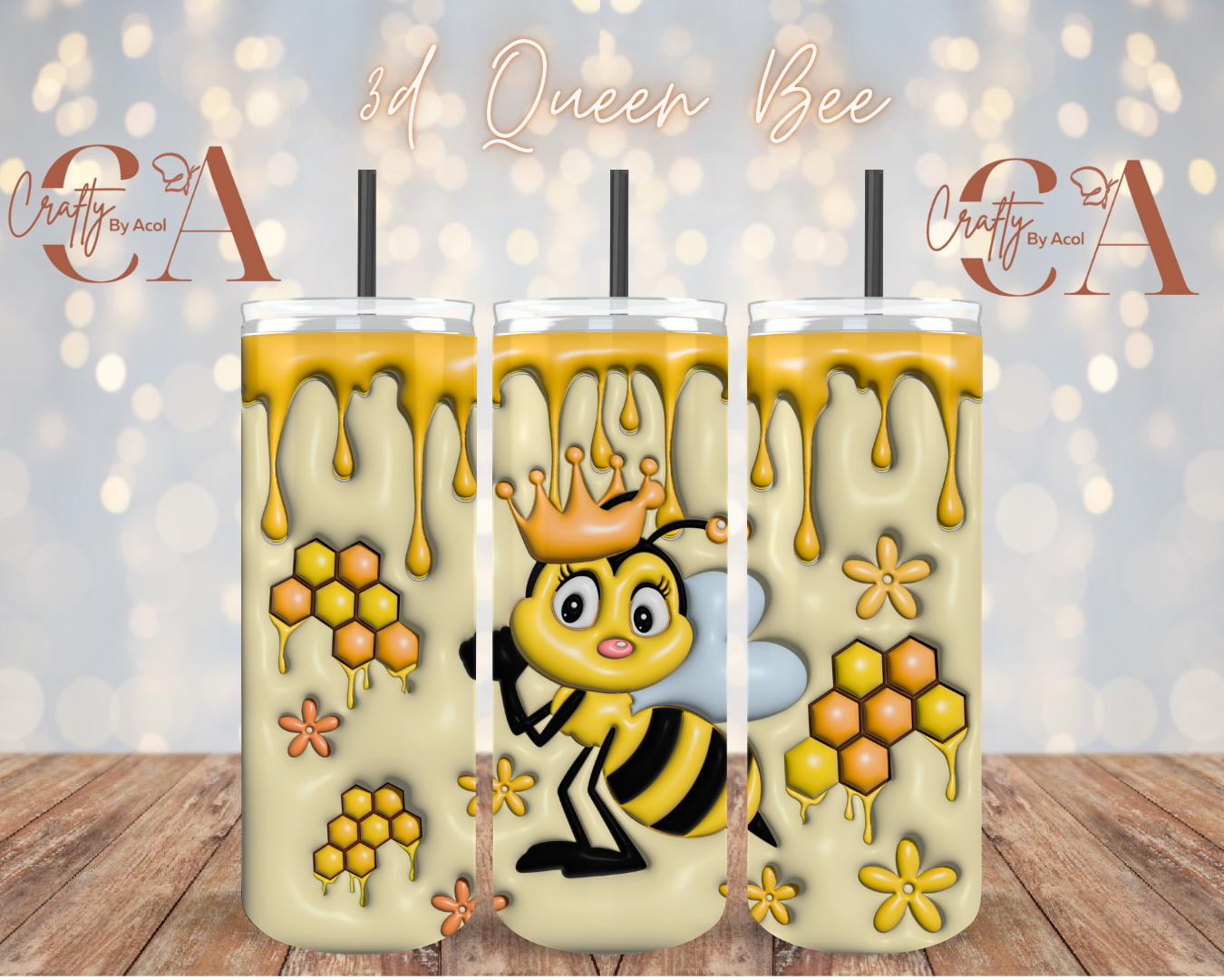 3d Queen Bee Vinyl Can Wrap