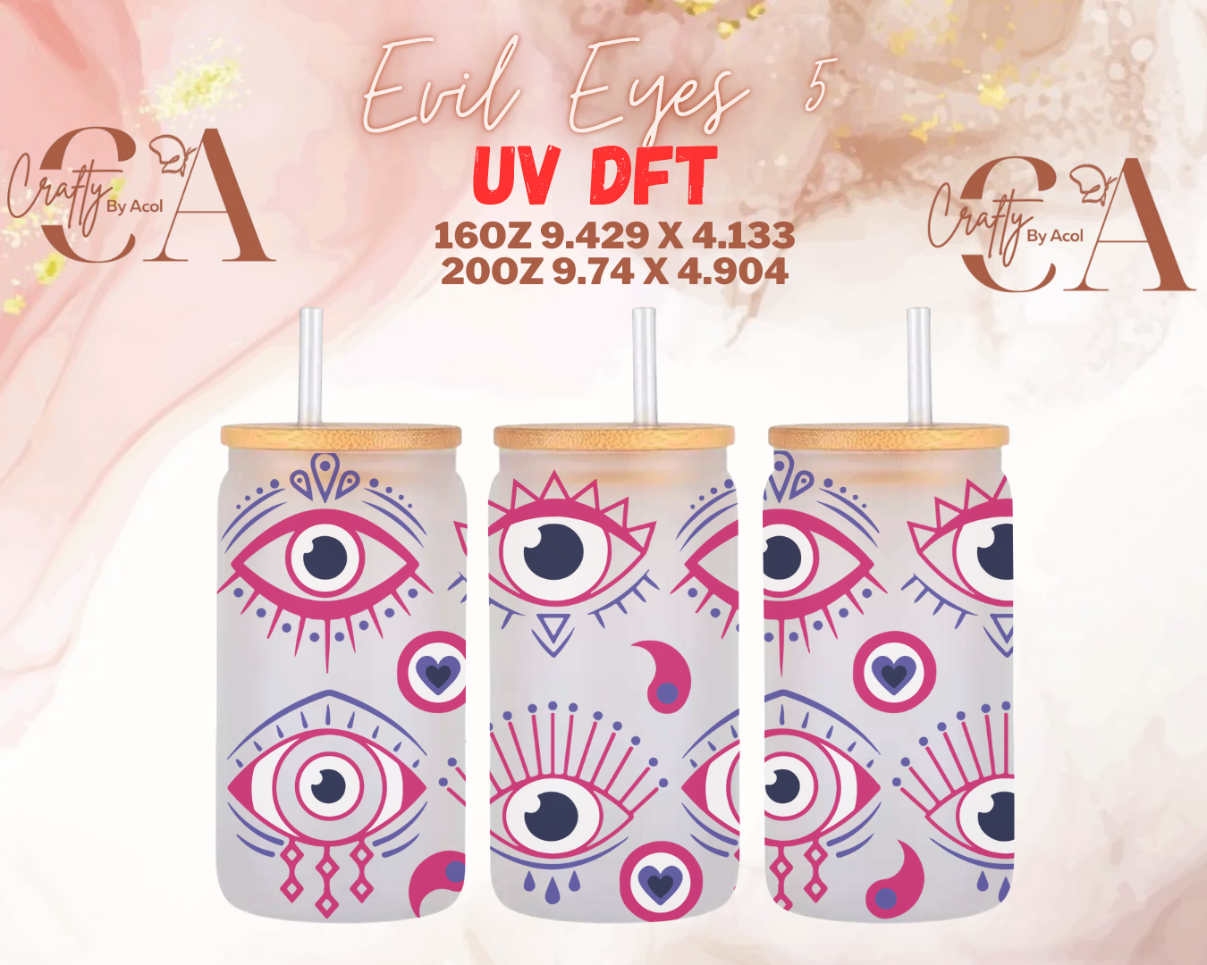 Evil Eyes UV DFT Cup Wrap