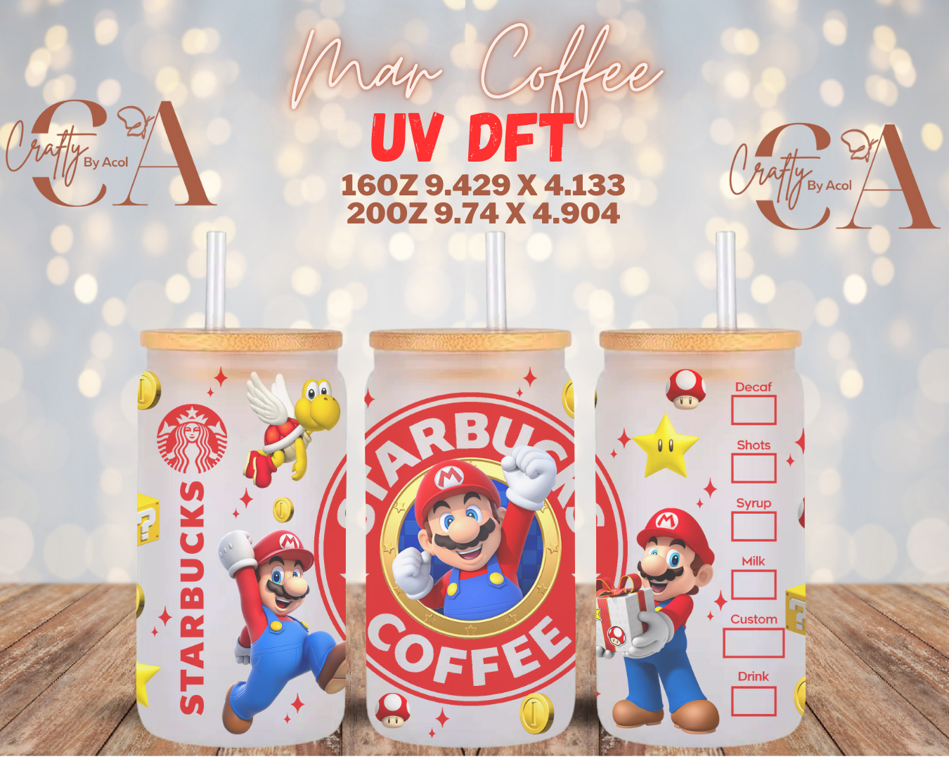 Mar Coffee UV DFT Cup Wrap