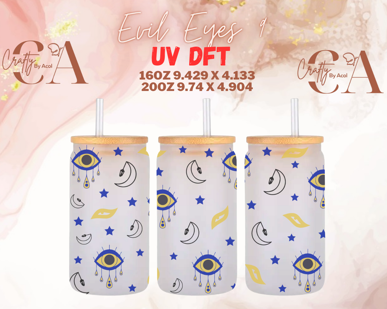 Evil Eyes UV DFT Cup Wrap