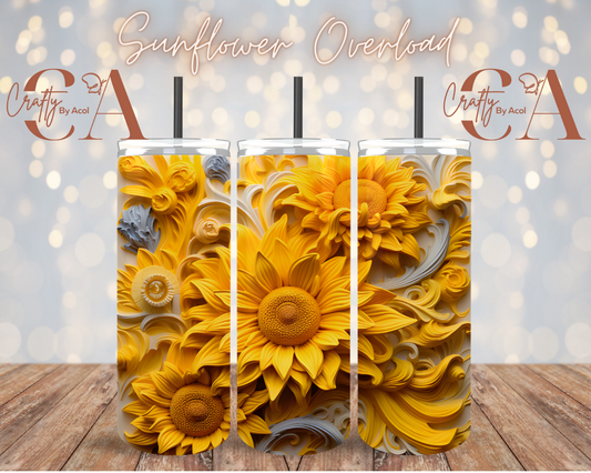 Sunflower Overload 3d Vinyl Can Wrap