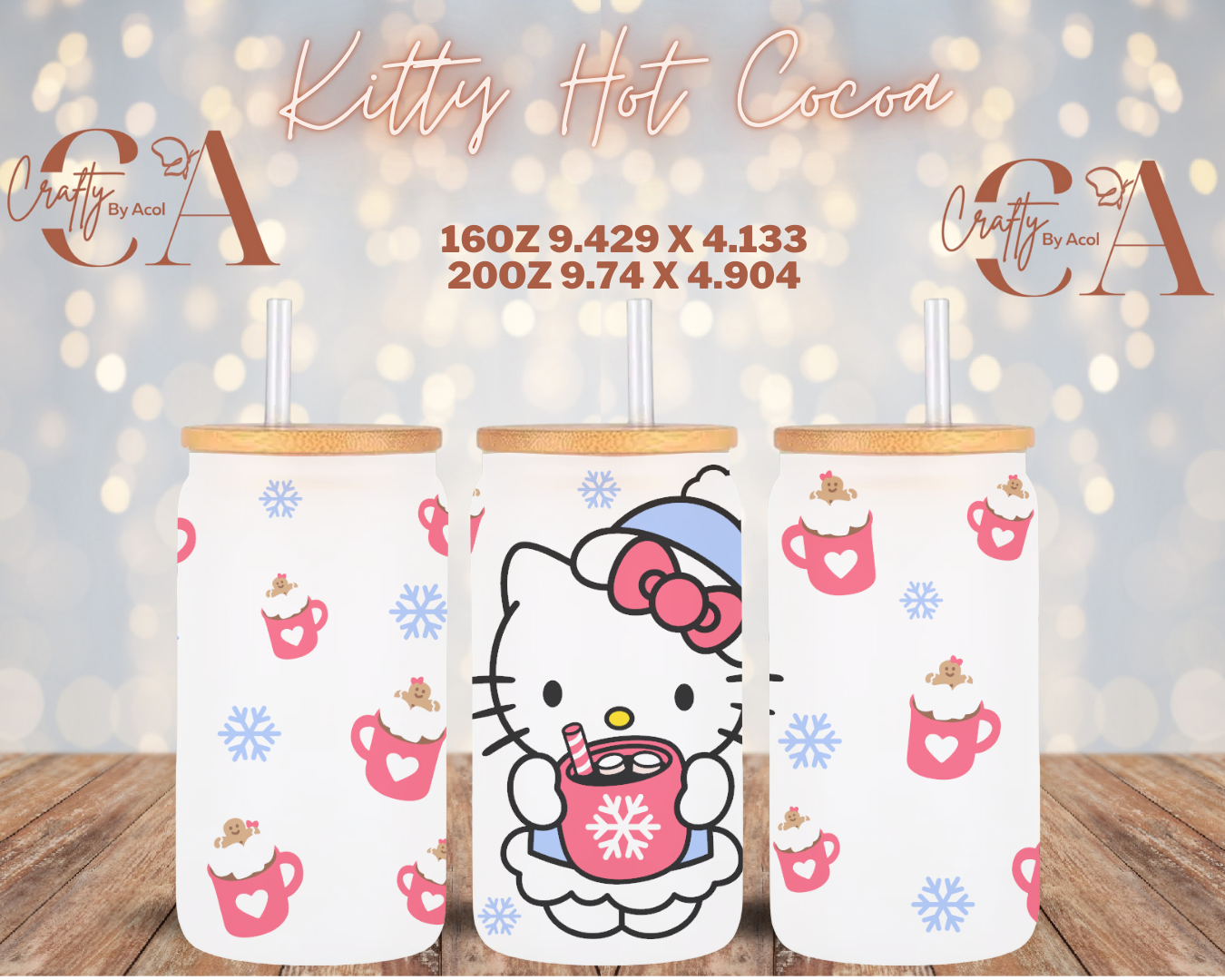 Kitty Hot Cocoa Vinyl Can Wrap