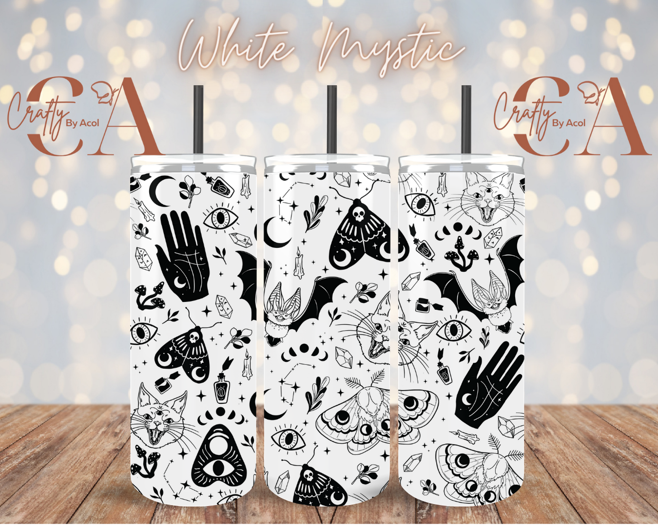 White Mystic Vinyl Can Wrap