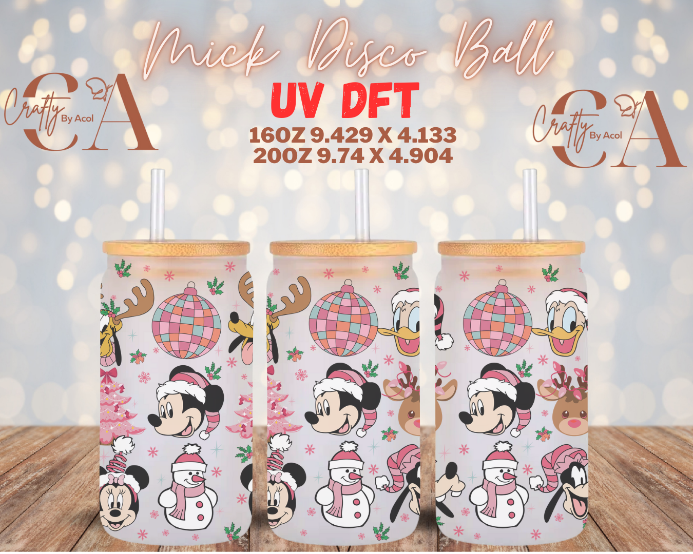 Mick Disco Ball UV DFT Cup Wrap