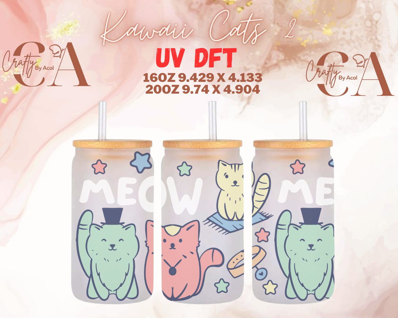 Kawaii Cats UV DFT Cup Wrap