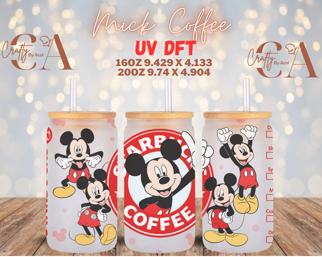 Mick Coffee UV DFT Cup Wrap