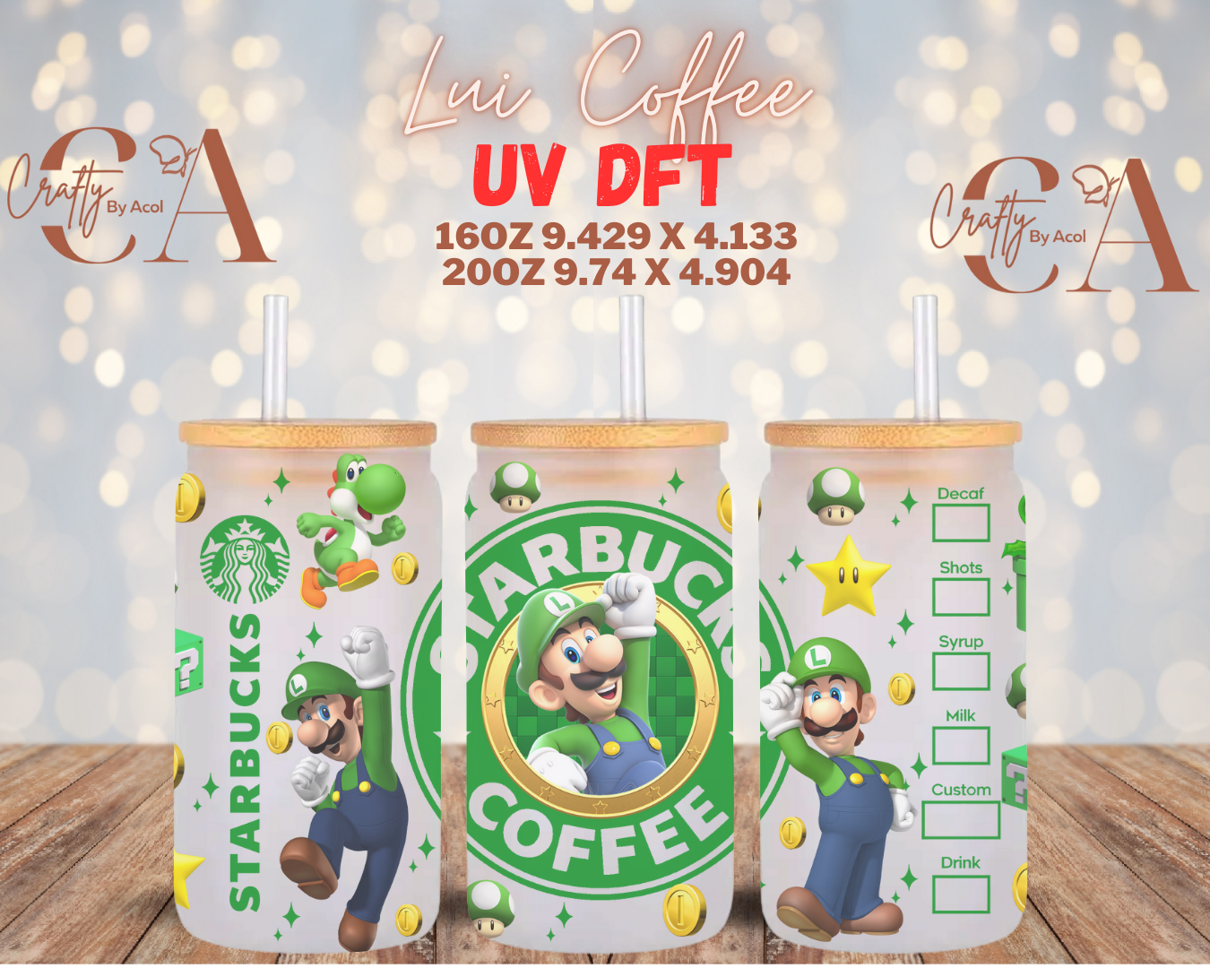 Lui Coffee UV DFT Cup Wrap
