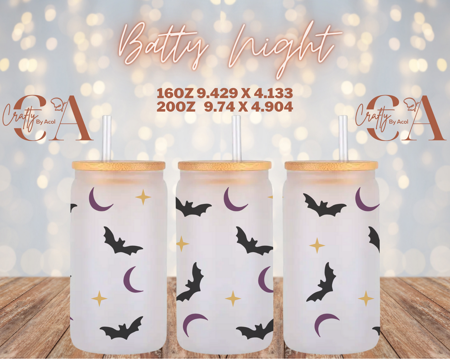 Batty Night Vinyl Can Wrap