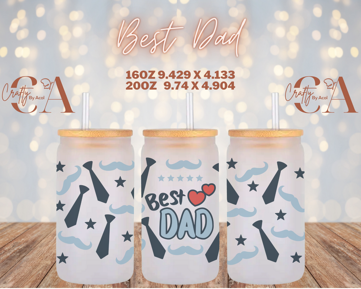 Best Dad Vinyl Can Wrap