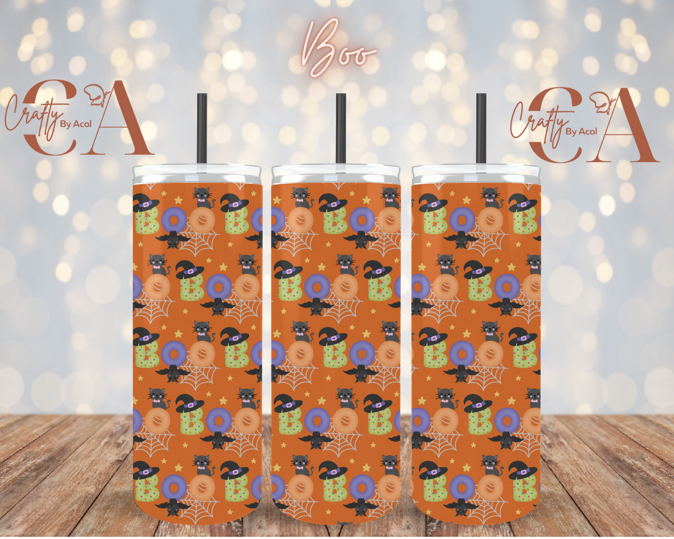 Boo Vinyl Can Wrap