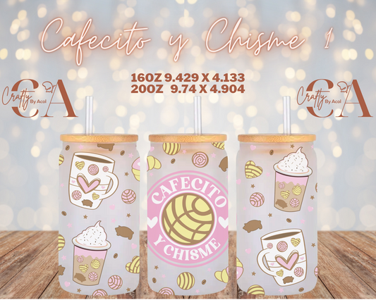 Cafecito y Chisme 1 Vinyl Can Wrap
